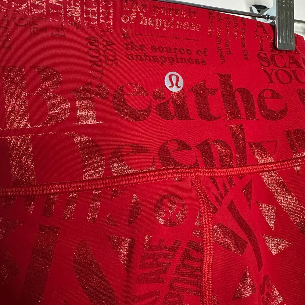 Lululemon Manifesto Wunder Under High Rise Tight Full On Luxtreme Red Size 4 - Picture 5 of 6